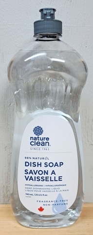 Dishwashing Liquid  - Fragrance Free (Nature Clean)